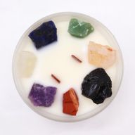 Große Chakra-Kristallkerzen – Sieben Chakra