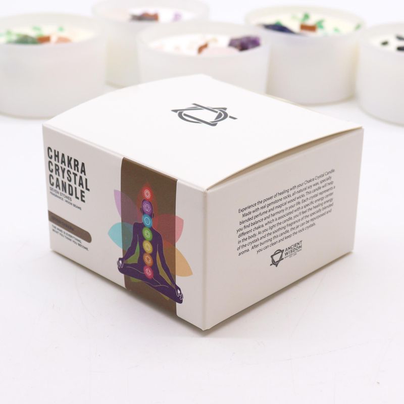 Große Chakra-Kristallkerzen – Sieben Chakra