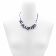 Langstein-Edelstein-Halskette – Sodalith