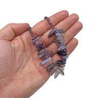 Langstein-Edelstein-Halskette – Amethyst