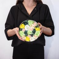 Runde Box – Frühlingsfeiern – Gelb und Grün