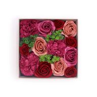 Quadratische Box – Vintage-Rosen