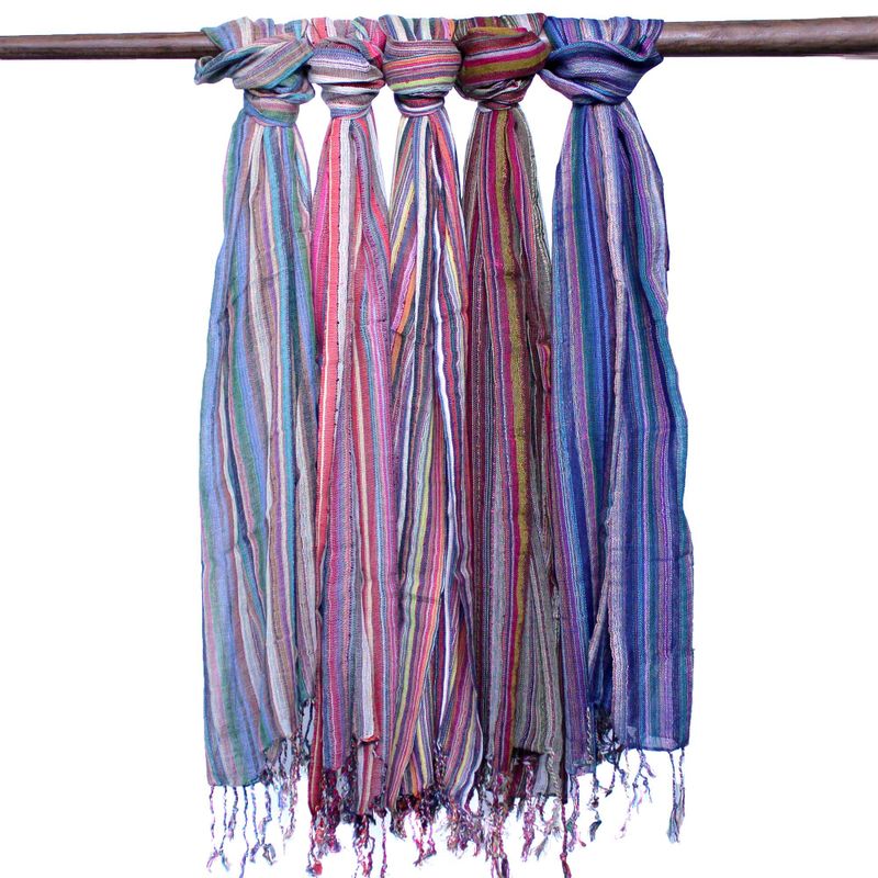 Indische Boho-Schals - 50x180cm - Zufällige Lilatöne