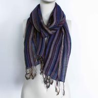 Indische Boho-Schals -50x180cm - Zufällige Farben mit Goldfaden