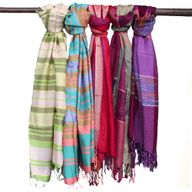 Große indische Boho-Schals -75x180cm - Zufällige Lilatöne