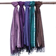 Große indische Boho-Schals- 75x180cm- Zufällige Farben mit Goldfaden