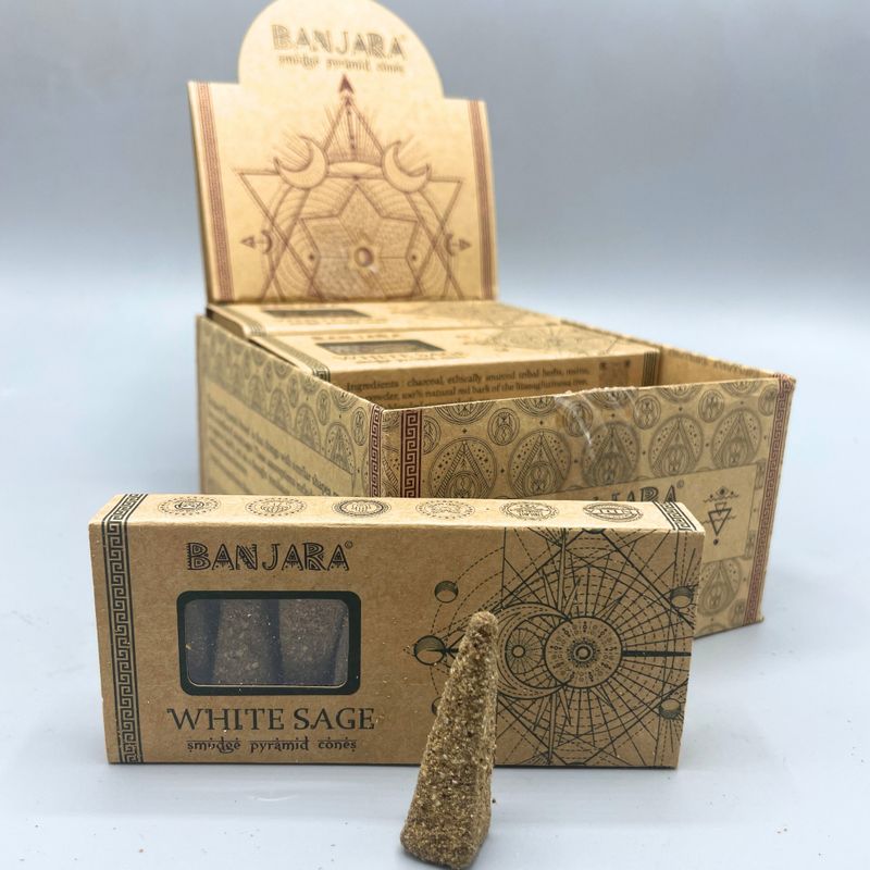 Banjara Smudge Pyramid Kegel – Weißer Salbei
