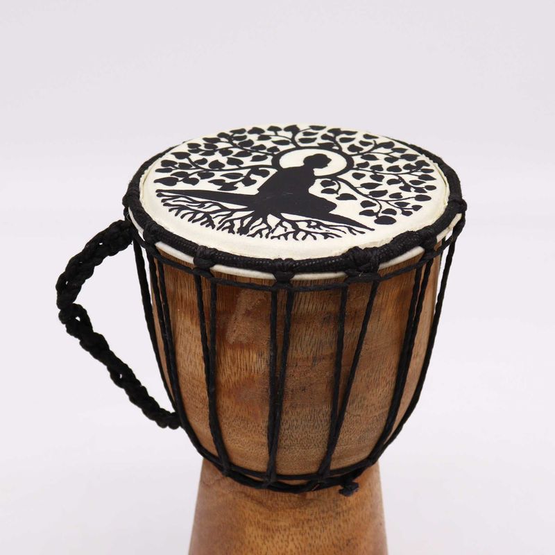 Handgefertigte Djembe-Trommel mit breiter Decke – 25 cm
