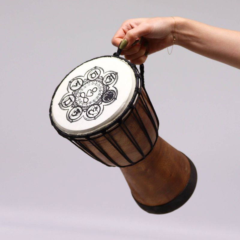Handgefertigte Djembe-Trommel mit breiter Decke – 30 cm