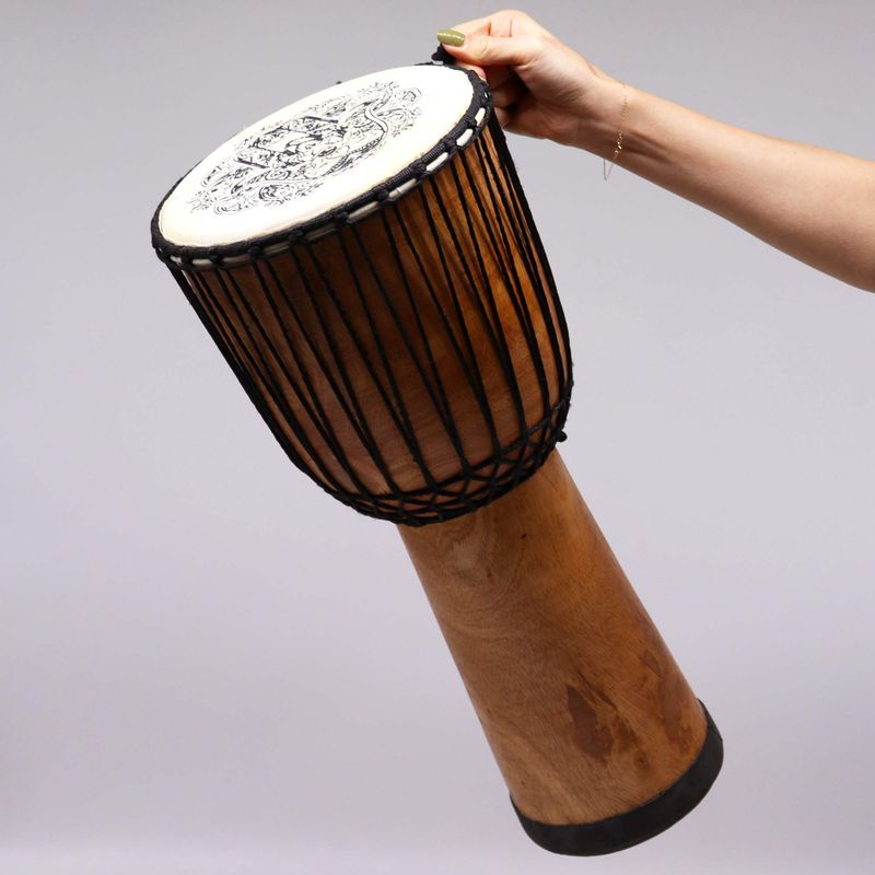 Handgefertigte Djembe-Trommel mit breiter Decke – 50 cm