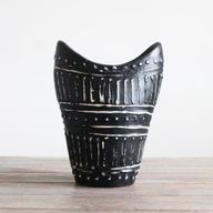 Wirbelförmige Vase - Creme
