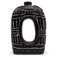 Ovale Vase in Donutform – Schokolade 30 cm
