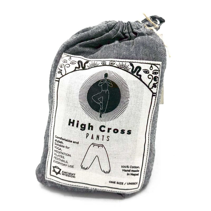 Yoga- und Festivalhose – High Cross Himalayan Print auf Grau