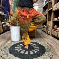 Yoga- und Festivalhose – High Cross Himalayan Print auf Orange