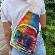 Tiedye-Hanf-Sling-Umhängetasche