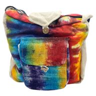 Batik-Hanf-Lerntasche mit Vordertasche