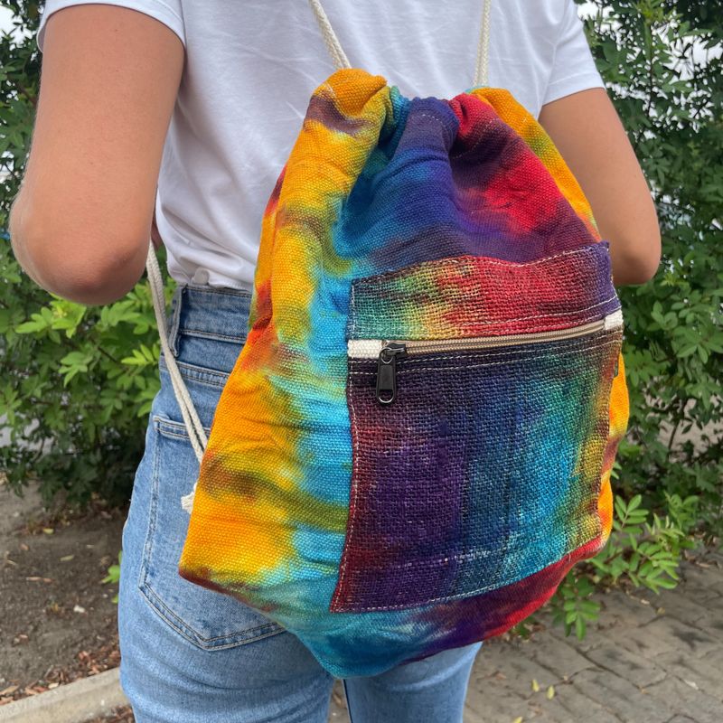Tiedye-Hanf-String-Tasche