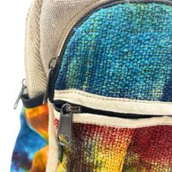 Tiedye Hanf Mittelgroßer Rucksack ohne Aufdruck