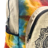 Großer Rucksack aus Tiedye-Hanf – Mandala