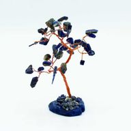 Edelsteinbaum - Sodalith auf blauer Achatbasis (35 Steine)