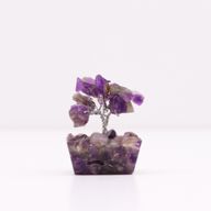 Mini-Edelsteinbäume auf Orgonitbasis - Amethyst (15 Steine)