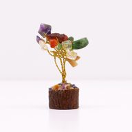 Mini-Edelsteinbäume auf Holzsockel – mehrere Steine (15 Steine)