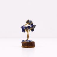 Mini-Edelsteinbäume auf Holzsockel – Sodalith (15 Steine)