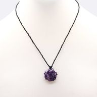 Spitzen-Edelstein-Hexagon-Anhänger – Lepidolit