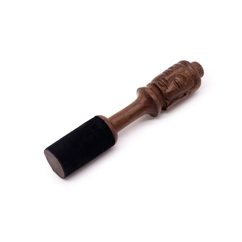 Holzstab – 14 cm – Buddha-Schnitzerei