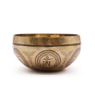 Tibetische Heilschale mit Gravur – 16 cm – Bodhi-Baum-Buddha
