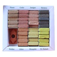 Display-Set mit 70 Räuchersteinen und Brenner – 7 Earthy Himalaya Incenso
