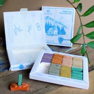 Display-Set mit 70 Räuchersteinen und Brenner – Wilder Westen