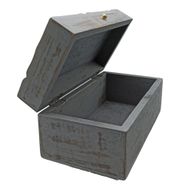 Vintage Deco – Mehrzweckbox – 22 x 12 x 10 cm – grauer Stern
