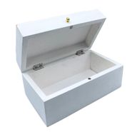 Vintage Deco – Mehrzweckbox – 22 x 12 x 10 cm – weiße Diamanten