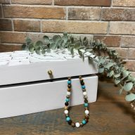 Vintage Deco – Mehrzweckbox – 22 x 12 x 10 cm – weiße Diamanten