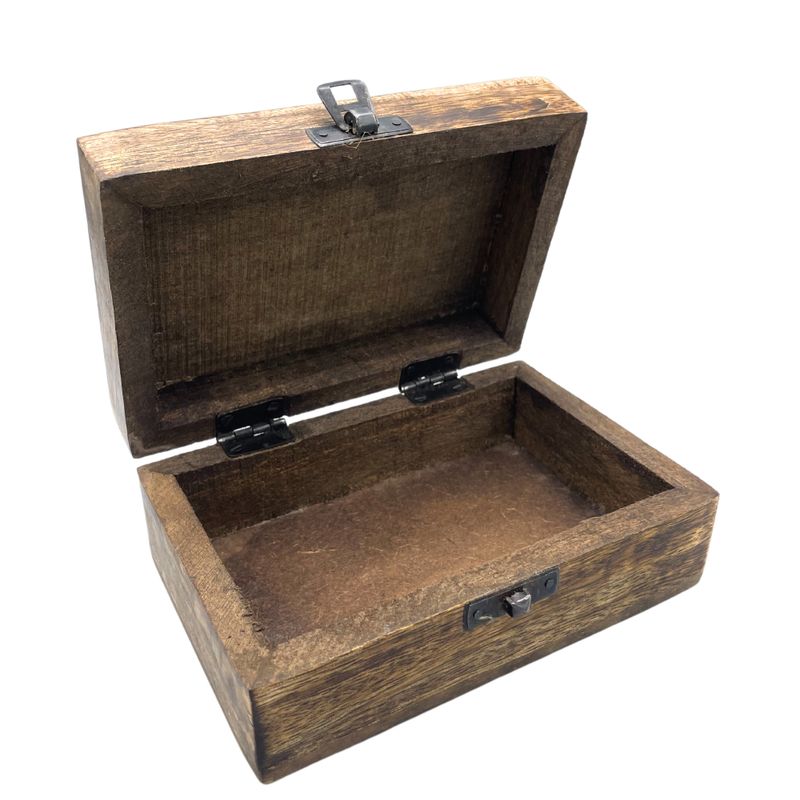 Mittelgroße Aufbewahrungsbox aus Holz, 15 x 10 x 6 cm – Buddha