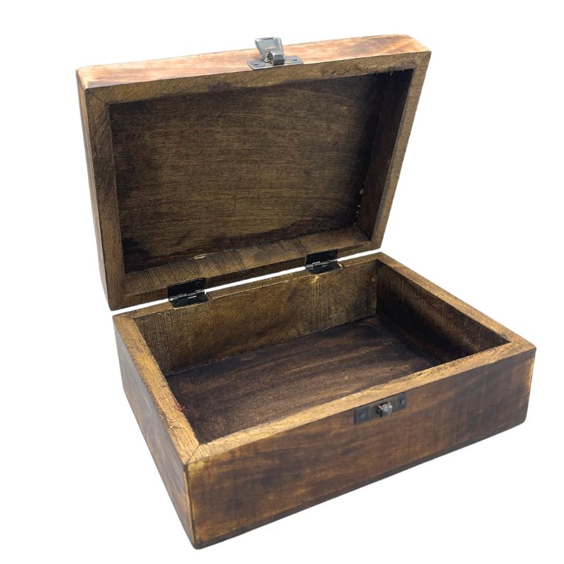Große Aufbewahrungsbox aus Holz, 20 x 15 x 7,5 cm – Buddha