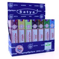 Display-Packung mit 42 Stück – Satya-Räucherstäbchen, sortiert, 15 g