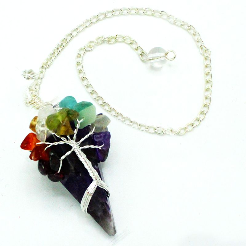Magisches Pendel – Sieben Chakra – Amethyst