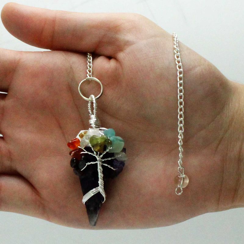 Magisches Pendel – Sieben Chakra – Amethyst