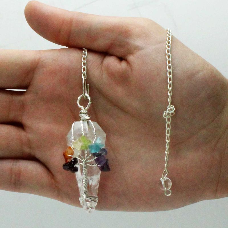 Magisches Pendel – Sieben Chakra – Bergquarz