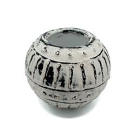 Griechischer Blumentopf aus Ton, cremefarben, 10 cm