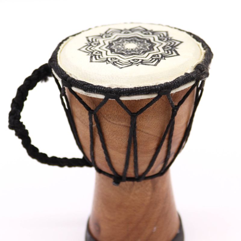 Handgefertigte Djembe-Trommel mit breiter Decke – 15 cm