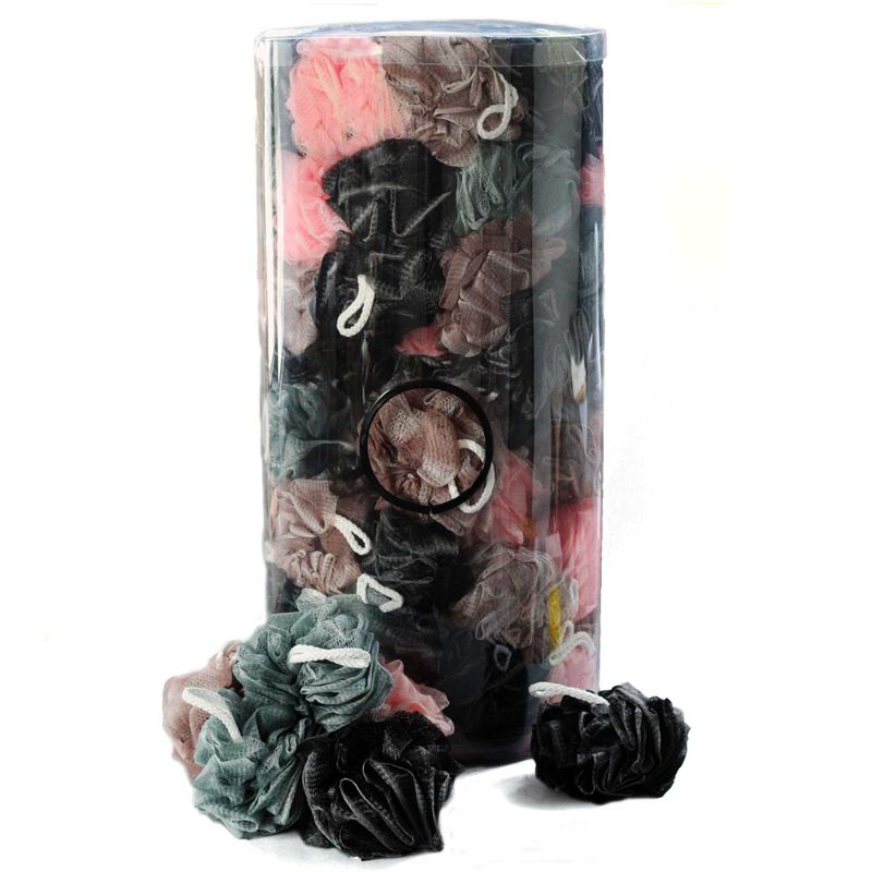 Duschschwämme-Zweifarbig, 4 Sorten (Displayröhre) – 50 g