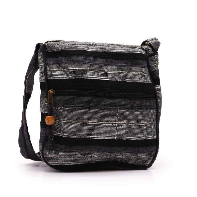 Große Nepal-Schultertasche (verstellbarer Riemen) – Berggranit