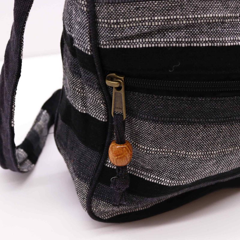 Große Nepal-Schultertasche (verstellbarer Riemen) – Berggranit