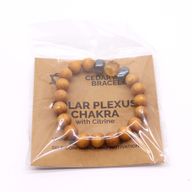 Solarplexus-Chakra-Armreif aus Zedernholz mit Citrin