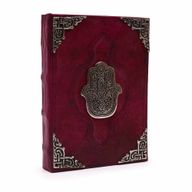 Hefty Red Tan Buch – Zink-Hamsa-Dekor – 200 Seiten mit Büttenrändern – 26 x 18 cm