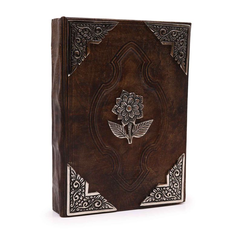 Hefty Red Tan Buch – Rosa Rosendekor – 200 Seiten mit Büttenrändern – 26 x 18 cm
