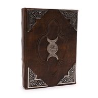 Hefty Brown Tan Buch – Zink-Triple-Moon-Dekor – 200 Seiten mit Büttenrand – 26 x 18 cm